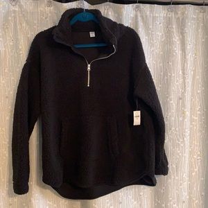 Quarter-Zip Fleece Plus-Size Sweatshirt